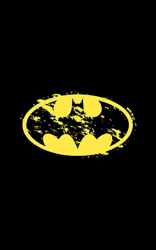 Batman logo, Batman, Batman logo, simple background, portrait display
