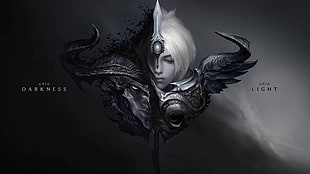 white haired animated character HD wall paper, Riven (League of Legends), Yasuo (League of Legends), Summoner's Rift HD wallpaper