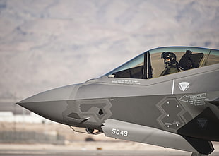 gray 5049 fighter plane, military, military aircraft, US Air Force, Lockheed Martin F-35 Lightning II