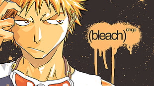 Ichigo Bleach 3D wallpaper, Bleach, Kurosaki Ichigo, paint splatter, anime boys