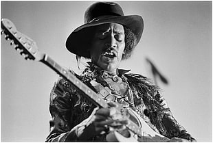 Jimi Hendrix, men, musician, Jimi Hendrix, monochrome HD wallpaper