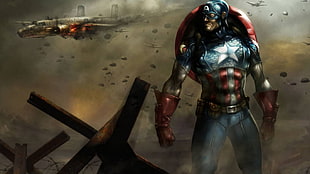 Marvel Captain America graphic wallpaper, comics, Captain America HD wallpaper