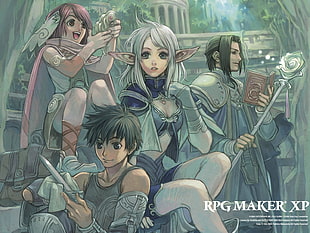 RPG maker XP illustration, RPG, RPG Maker, elves, wizard