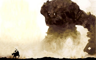 Shadow of Colossus digital wallpaper, Shadow of the Colossus, video games, giant, Colossal Titan