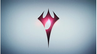 maroon logo, abstract, logo