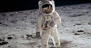white spaceman suit, Apollo, space, NASA