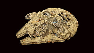 Star Wars Millennium Falcon, Millennium Falcon, Star Wars, artwork HD wallpaper
