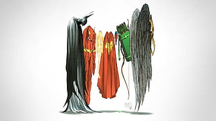 assorted superhero costumes HD wallpaper