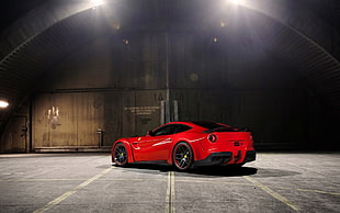 red and black coupe, Novitec, Novitec Rosso, Ferrari F12berlinetta N-Largo, Ferrari HD wallpaper