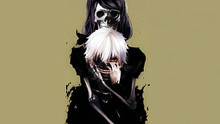 woman skeleton illustration, Tokyo Ghoul, Kaneki Ken, Kamishiro Rize