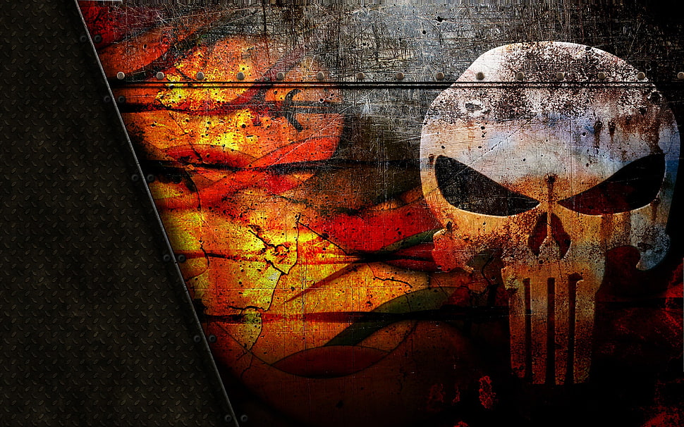 The Punisher painting, The Punisher, skull, artwork HD wallpaper