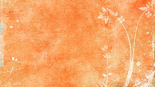 orange and white textile