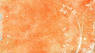 orange and white textile