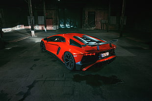 red coupe, Lamborghini, car, red cars, vehicle HD wallpaper