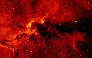 red galaxy space, space, nebula, galaxy HD wallpaper