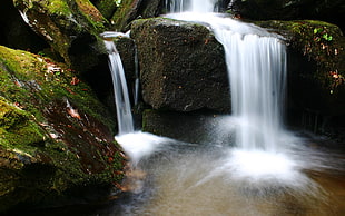 timelapse of waterfalls, nature HD wallpaper