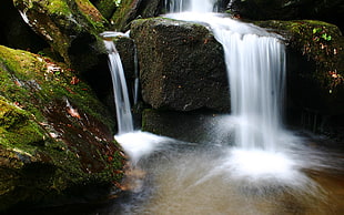 timelapse of waterfalls, nature