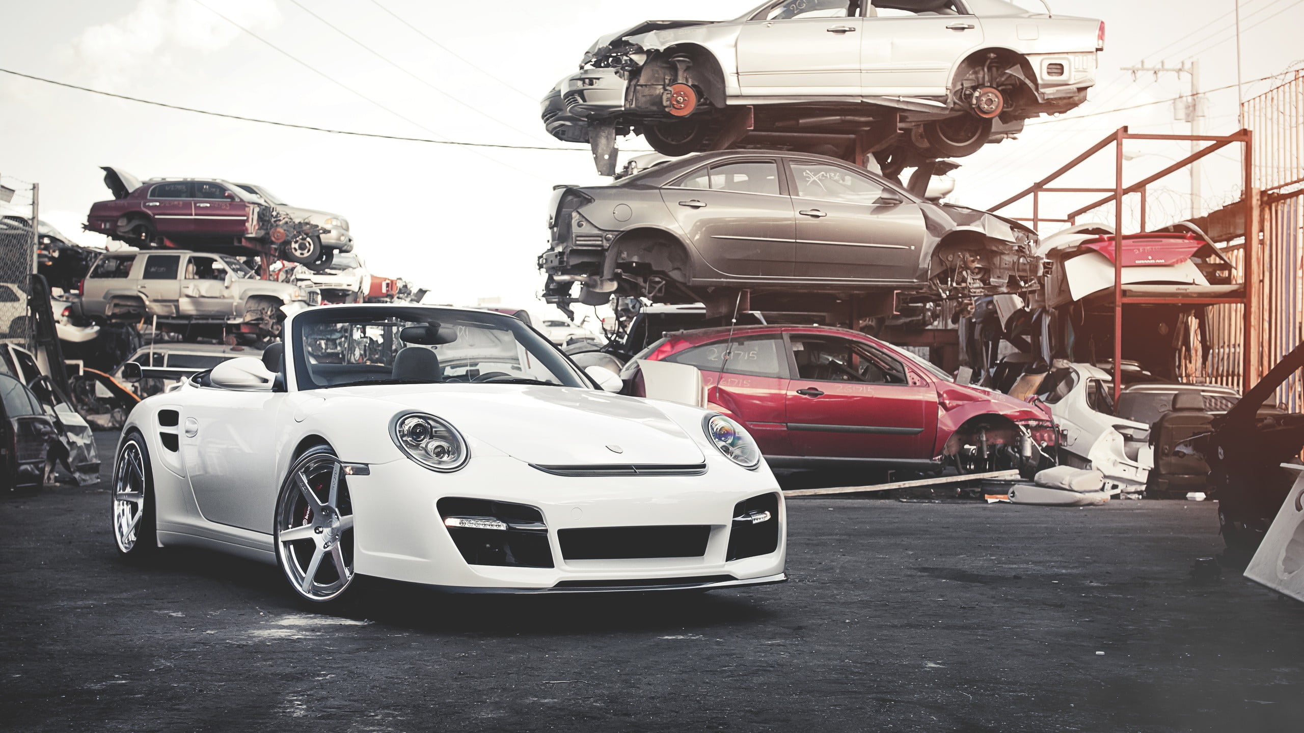 white Porsche Boxster coupe, car, white cars, Porsche