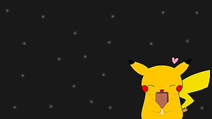Pokemon Pikachu digital wallpaper, Pikachu, fireflies, ice cream, anime