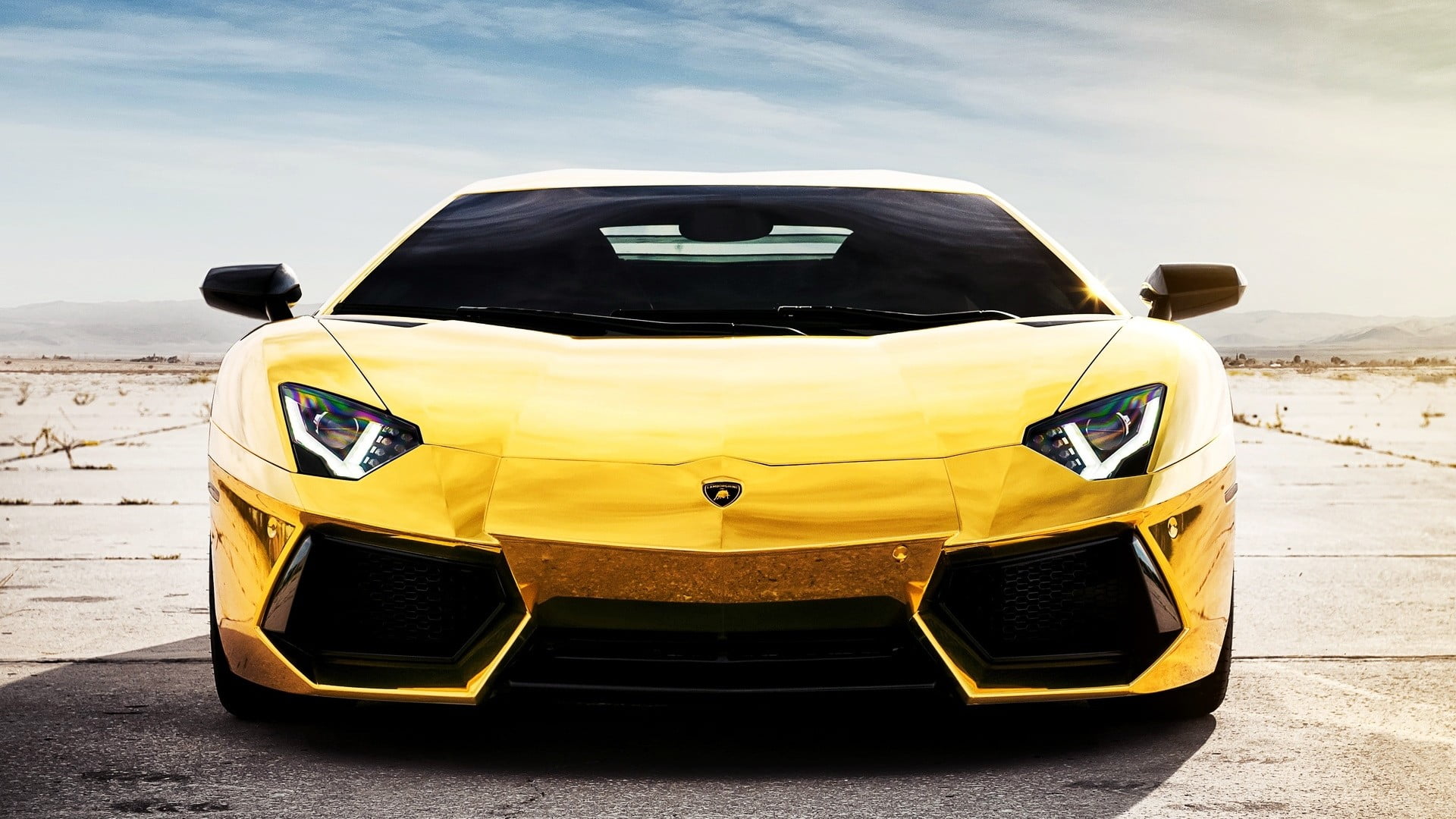 yellow Lamborghini Aventador
