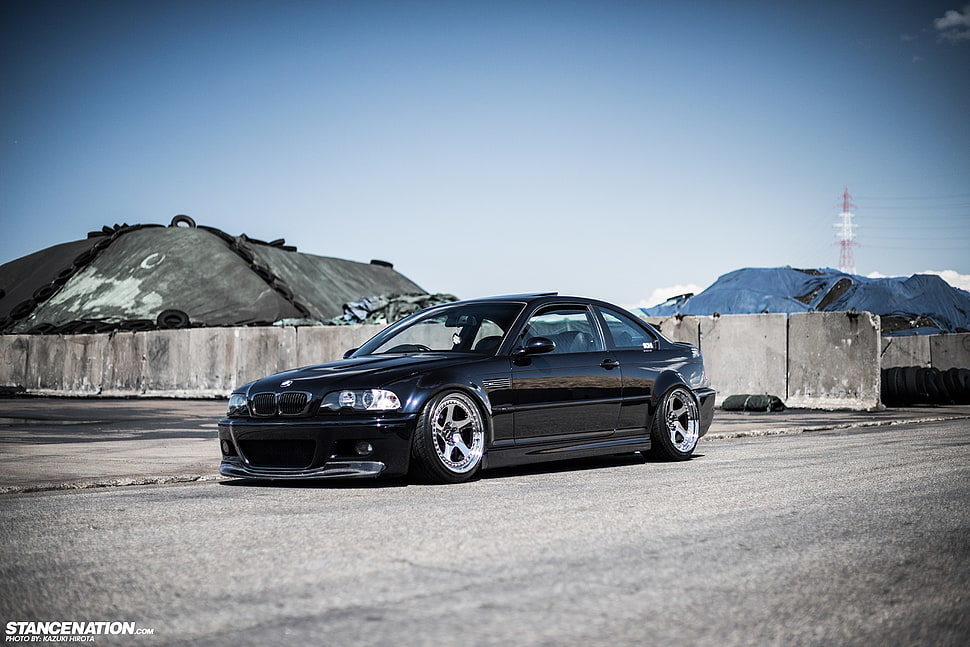 black BMW coupe, BMW, E-46, e46, vehicle HD wallpaper
