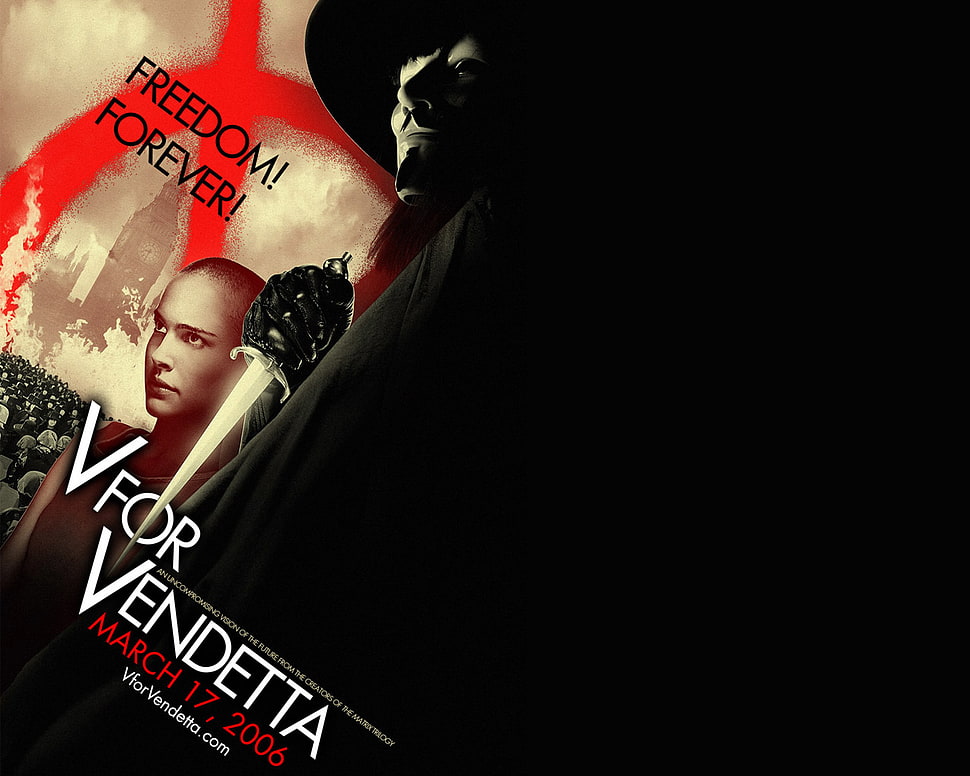 V For Vendetta game poster, movies, Natalie Portman, V for Vendetta, movie poster HD wallpaper