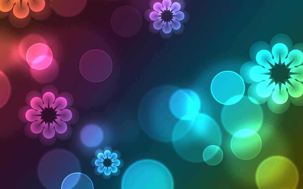 bokeh light illustration HD wallpaper