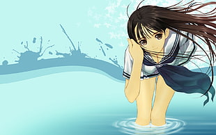 Anime,  Girl,  Water,  Sweet HD wallpaper