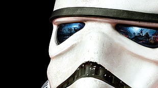 white Storm trooper mask HD wallpaper