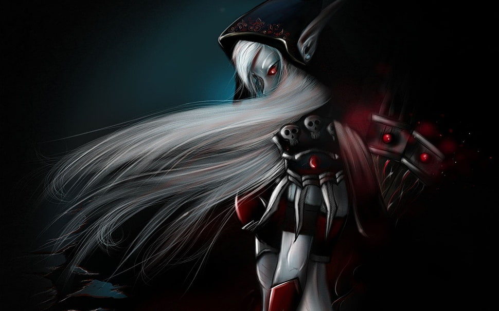 white haired male character game application, Warcraft, Sylvanas Windrunner HD wallpaper