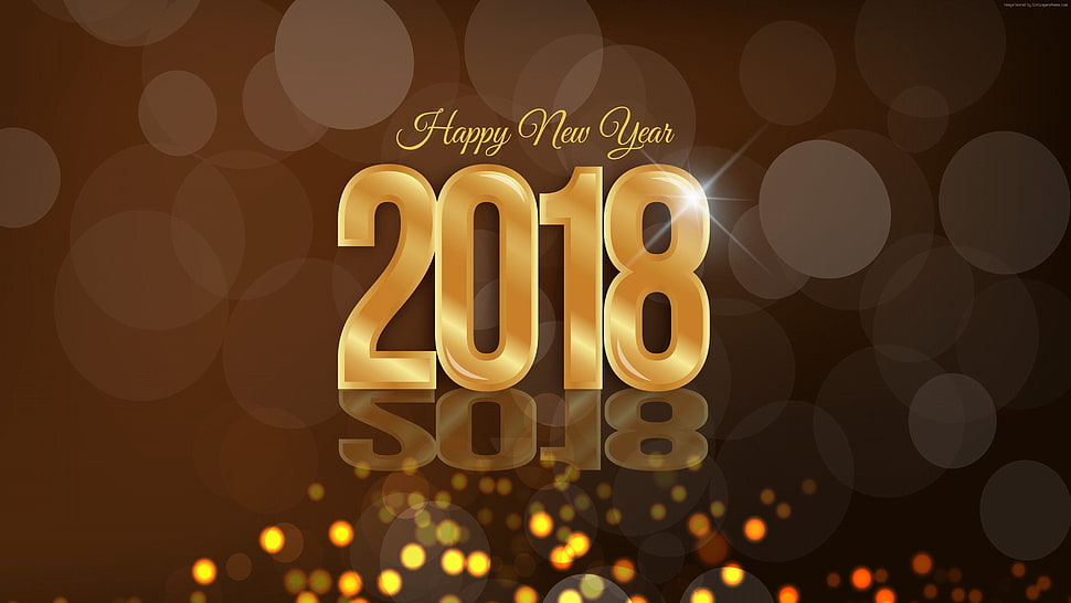 Happy New Year 2018 greeting HD wallpaper