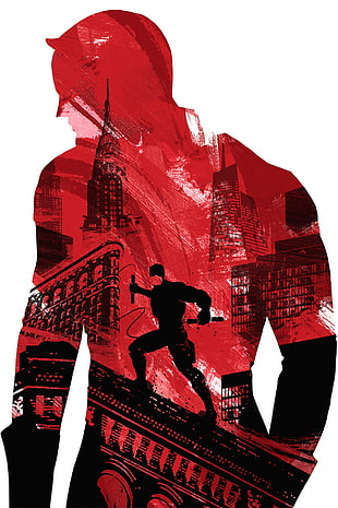 Daredevil illustration, portrait display, artwork, fan art, Daredevil HD wallpaper
