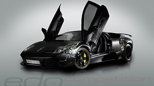 black coupe, Lamborghini Murcielago