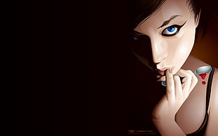 woman digital illustration HD wallpaper