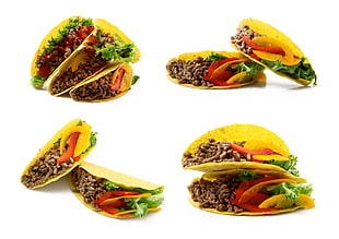 Taco with meat and vegetables