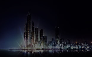 skyscrapers, Psycho-Pass, cityscape, anime HD wallpaper
