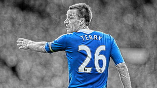 Terry 26 player, Chelsea FC, John Terry, selective coloring, men