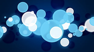 blue and white bubble wallpaper HD wallpaper
