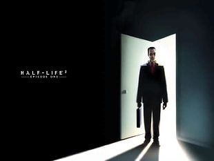 Hal-Life 3D wallpaper, Half-Life, Half-Life 2, G-Man