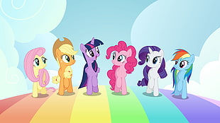 six My Little Pony character digital wallpaper