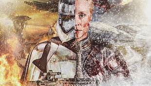 Star Wars character wallpaper, Game of Thrones, dragon, Star Wars: The Force Awakens, Captain Phasma