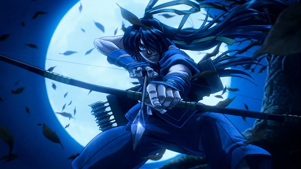 black haired man holding bow illustration, Drifters, anime HD wallpaper