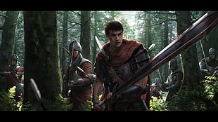 video game screenshot, Berserk, warrior, Black Swordsman, Guts HD wallpaper
