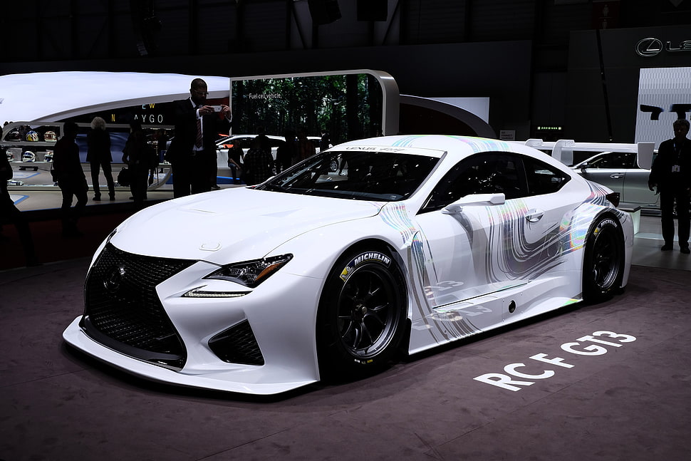 white Lexus RC HD wallpaper