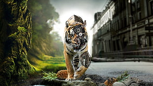 cyborg tiger wallpaper