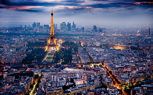 Eiffel Tower, Paris, Paris, Eiffel Tower, cityscape, city lights