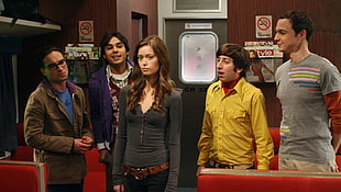 The Big Bang Theory TV show still screenshot, The Big Bang Theory, Summer Glau, Raj Koothrappali, Sheldon Cooper HD wallpaper