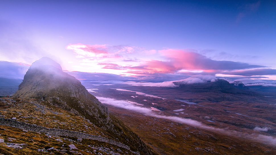 mountain at daytime, suilven HD wallpaper