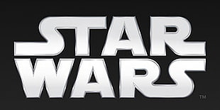 gray and black Star Wars logo