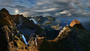 rocky mountains, nature, sunset, lake, mountains HD wallpaper
